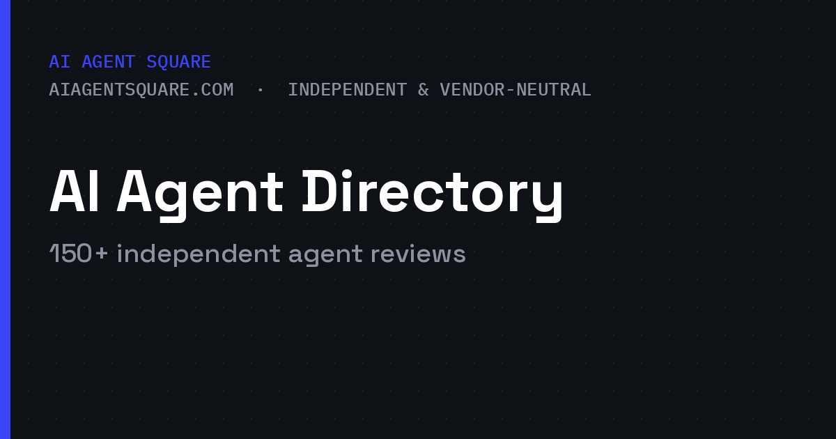 AI Agent Directory 2026 — 168 Reviewed Agents