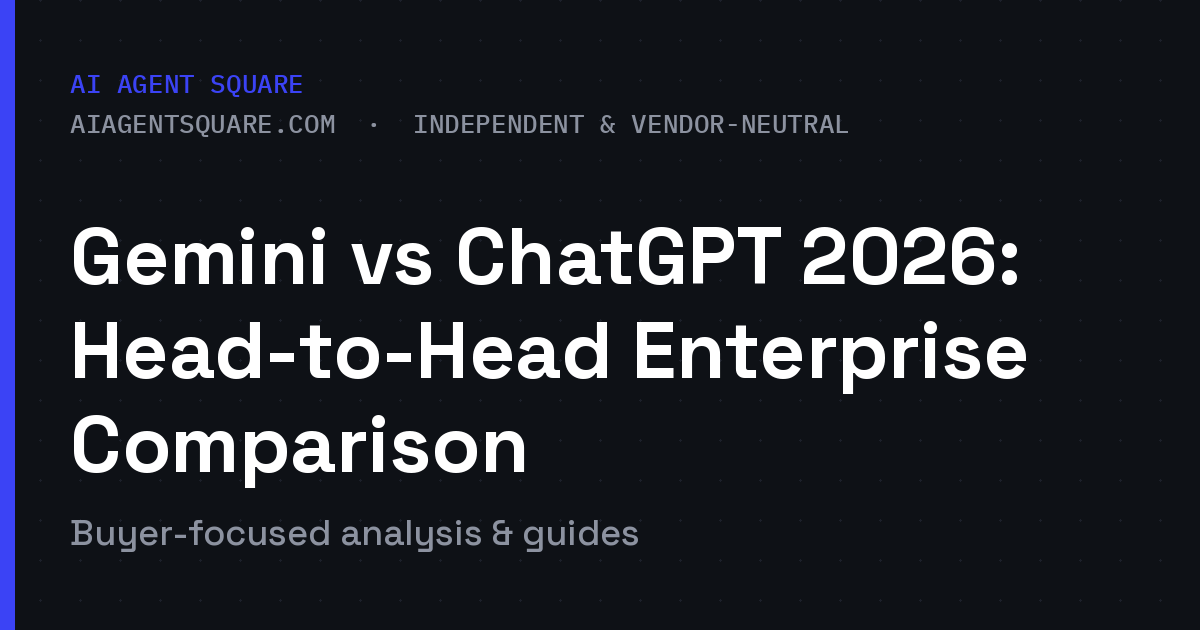 Gemini vs ChatGPT 2026: Head-to-Head Enterprise Co…