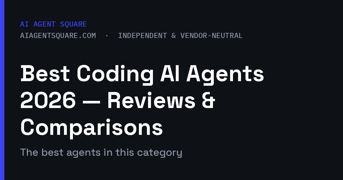 Best Coding AI Agents 2026 — Reviews & Comparisons